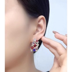 Wear earrings 2023SS BVLGARI Bvlgari overflowing in the street